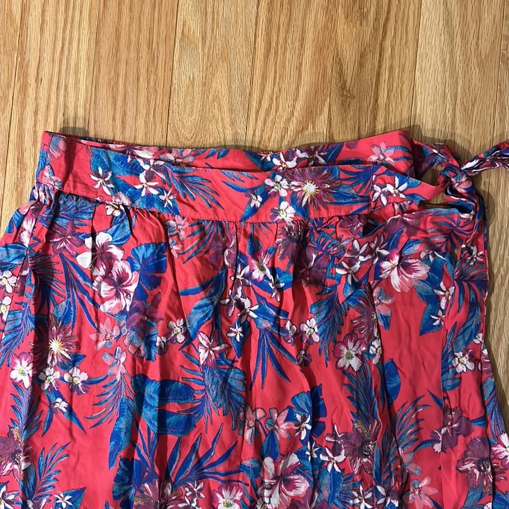 Sofia Vergara Floral Wrap Maxi Skirt With Ruffle Bottom